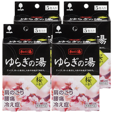 novopin 和的湯 入浴劑 櫻花香 Set 5入, 125g, 4盒
