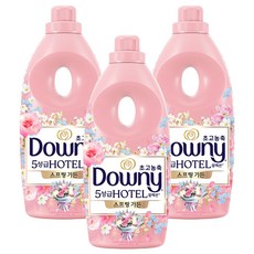 다우니 초고농축 호텔 컬렉션 섬유유연제 스프링 가든 본품, 1L, 3개