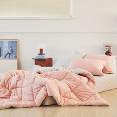 La Pomme Madeleine素色衍縫薄被, Sunset Peach