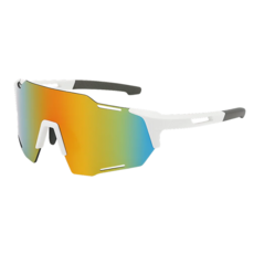 Nouveau防霧運動太陽眼鏡, 1個, 白色 + 紅色水銀鏡面