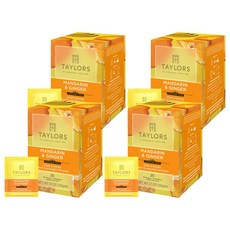 테일러스오브헤로게이트 만다린 앤 진저 허브차 티백, 2.5g, 20개입, 4개