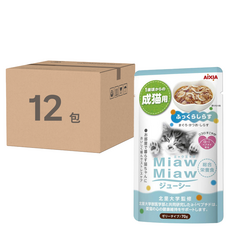 MIAWMIAW 成貓 妙喵主食餐包 28號, 鰹魚+吻仔魚, 70g, 12包