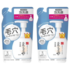 SANA 莎娜 豆乳美肌泡沫洗顏慕斯補充包 清爽型, 180ml, 2包