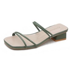 Rable 女款2way中跟涼鞋, 230mm, 綠色