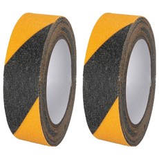 Geuruteogi Chingu 5防滑膠帶 黃黑色 2.5cm x 10m, 2個