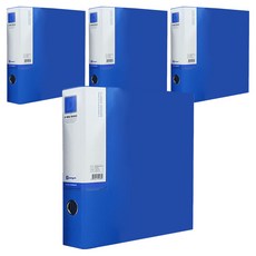 Youngoh 裱褙D型環活頁夾 A4 7cm, 藍色, 4個