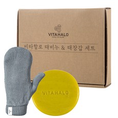비타할로 때비누 & 때장갑 세트, 100g, 1세트