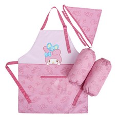 여아 남아 산리오 앞치마 + 허니 토시 + 두건 3종 세트