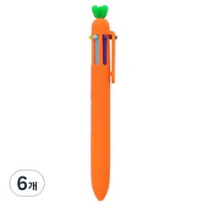 PINKFOOT 2000紅蘿蔔6色原子筆 0.7mm, 混色, 6個