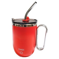 TAILI 太力 光漾磁力電動攪拌杯 紅色 420ml, E-015, 1個