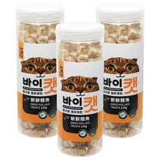 by CAT 喵洽普 貓咪凍乾零食 新鮮鱈魚, 120g, 無添加防腐劑, 3罐