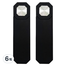 텐T 테슬라 모니터 부착용 마그네틱 연장형 핸드폰 거치대, 블랙, 6개