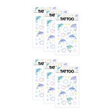 Petit Petit Tattoo TS053, 6個, 可愛海豚