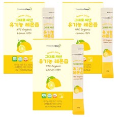 트리밀데이즈 그대로 짜낸 유기농 레몬즙 15p, 300g, 3개