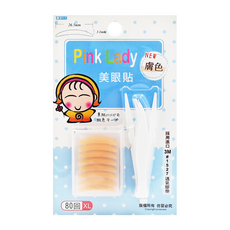 台灣 COSMOS Pink Lady 美眼貼 XL 80枚入, 膚色, 1組