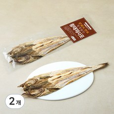 해맑은푸드 강원도건조 껍질없는 황태제사포 (냉장), 90g, 2개