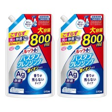 LION 獅王 LOOK PLUS 浴室用噴霧洗劑 銀離子強化版 無香 補充包 800ml, 2包