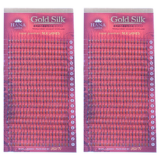 하나 골드실크 래쉬 3D 인조 속눈썹 JC 0.10 11mm, 블랙, 2개