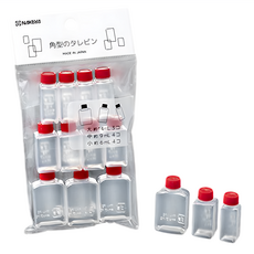 NAKAYA 日本便當攜帶醬油調料瓶 大 14ml 3個 + 中 9ml 4個 + 小 6ml 4個 透明色, 102ml, 6組