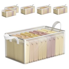 Joy Berry透明PVC折疊式衣服整理多功能生活收納箱, 6個, 透明