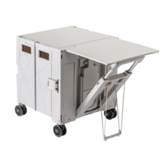 VENDICT 多功能可折疊4輪購物車, 1個, 象牙白色 灰色