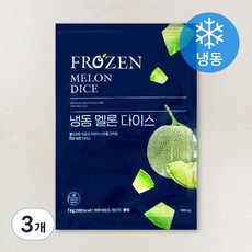오트리 멜론 다이스 (냉동), 3개, 1kg