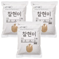 바른곡물 국산 찰현미, 2kg, 3개