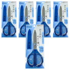 고쿠요 FIT SAXA 불소 코팅 캡가위, 블루, 5개