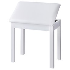 듀로악기 수납식 원목 피아노 의자 DPC10S, 화이트, 1개