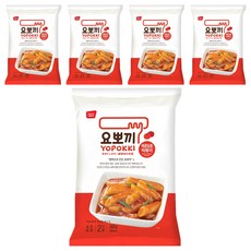 YOPOKKI 甜辣味辣炒年糕，道地的韓國美食，Q軟有嚼勁，微波加熱即可食用, 280g, 5袋