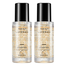 미샤 모이스트 레이어링 스타터 메이크업베이스 30ml, 골드 토핑, 2개