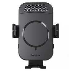 허킨스 STT 에어클립 센서 차량용 핸드폰 고속 무선충전기 세트, 블랙, HSWC-910