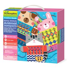 4M 思維創作玩具 動物穿繩 Set, 紙板、網繩線, 四歲以上, 1組