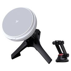 허킨스 STT 모노팬 맥세이프 차량용 무선충전기, white, C-CI