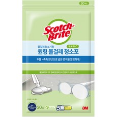 스카치브라이트 베이직 물걸레 청소포 원형 30매, 1개