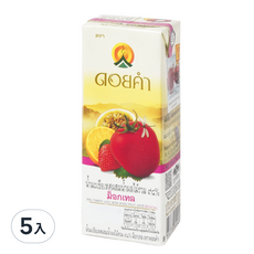 DOI KHAM 皇家農場 98%番茄綜合果汁 非濃縮還原, 5入, 200ml