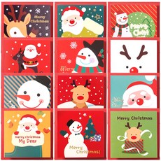 聖誕卡片12款組合, 隨機出貨, 1套
