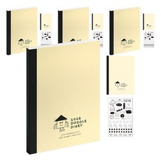 ICONIC 2026 塗鴉日誌週計畫本行事曆, 4個, 04 粉彩黃