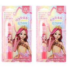 Little Bling Secret Jouju 星星女神兒童唇蠟筆 2.3g, Jouju約會粉, 2個