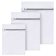 Saenghwalgongsik 安心方形網狀洗衣袋3件組, 白色, 1套