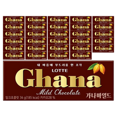 가나 마일드 밀크초콜릿, 34g, 30개