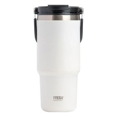 TYESO 泰碩 手提304不銹鋼水杯, 白色, 900ml, 1個