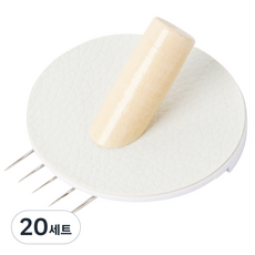 모노플랫 원목 똑또기핀 원형 1구 벽지핀 2p, 혼합색상, 20세트