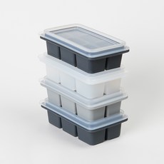 BBTTO 6格迷你矽膠分裝盒, 混色, 90ml, 4個