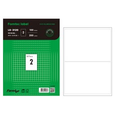 Formtec 雷射噴墨印表機物流管理用標籤 LS3120, 2格, 100個