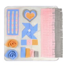 ATTIFRIEND 寵物嗅聞遊戲墊 M, 灰底粉 + 白色D款, 1個