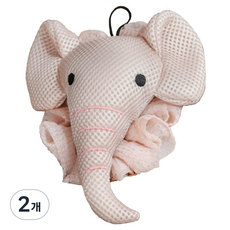 HOMEPANG 可愛大象沐浴球, 2個, 1入, 粉紅色