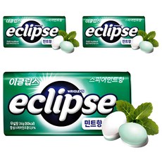 이클립스 캔디 스피어민트향, 34g, 3개