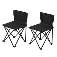 comet 戶外休閒折疊露營釣魚椅 大, 黑色, 2個