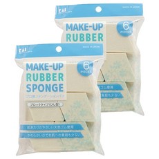 카이 파운데이션 퍼프 마름모형 6P KQ3062, 2개